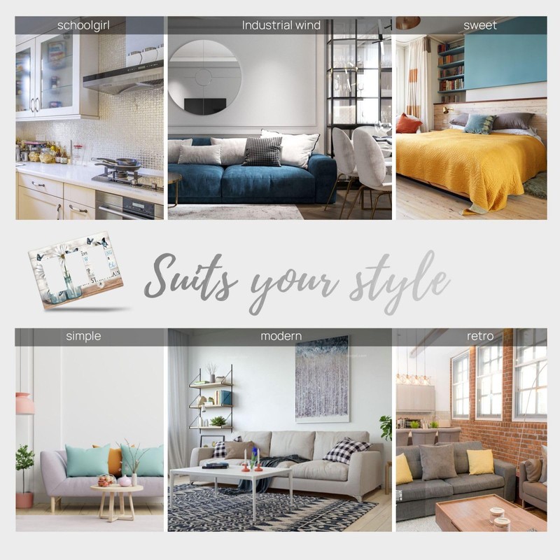 Tulpock Rustic Daisy Floral Butterfly Light Switch Cover Plate Decorative