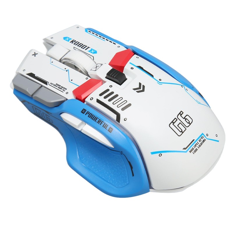 Goshyda Ratón Inalámbrico para Juegos, 2.4GCableBluetooth 3 Modos, 4000 dpi,