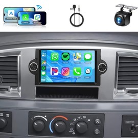 2+64G Car Radio Stereo for Dodge Ram 1500/2500/3500 (06-08),Dodge Durango (05-2008),Chrysler 300 Touring/300C/300M (05-07),Jeep Grand Cherokee (05-09) WiFi Wireless Carplay Android Auto,6.2“