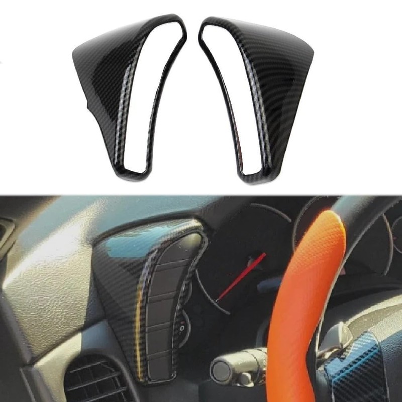 Fewshaw Carbon Fiber Style Center Console Dashboard Button Cover Trim