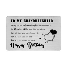 Richesele Birthday Card to My Granddaughter - Gifts for Granddaughter Birthday - Granddaughter Bday Birthday Gifts Idea