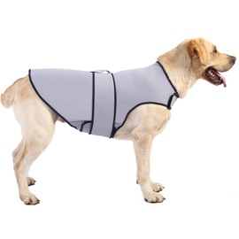 Sychien Dog Anxiety Dog Jacket,Dog Thunder Calming Shirt Wrap Vest for Large Dogs, Travel, Fireworks, Separation, Bluish Grey XL