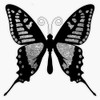 Silver Glitter Butterfly Bumper Sticker Vinyl Decal 5"