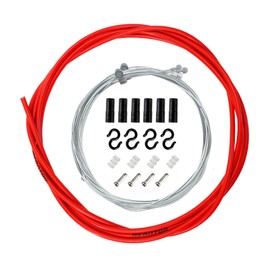 Brake Cable Set Bicycle Brake Wire Bicycle Inner Outer Wiring Kit Bicycle Parts Set Stainless Steel (Red)