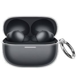 ASJDY Funda para Redmi Buds 6 Pro Case Uso Rudo, Antivibración, Anti-Amarillamiento Carcasa, Color Degradado Transparente (Negro)