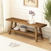 HOKYHOKY Reclaimed Solid Wood Bench-43.3" Farmhouse Entryway Bench with Storage