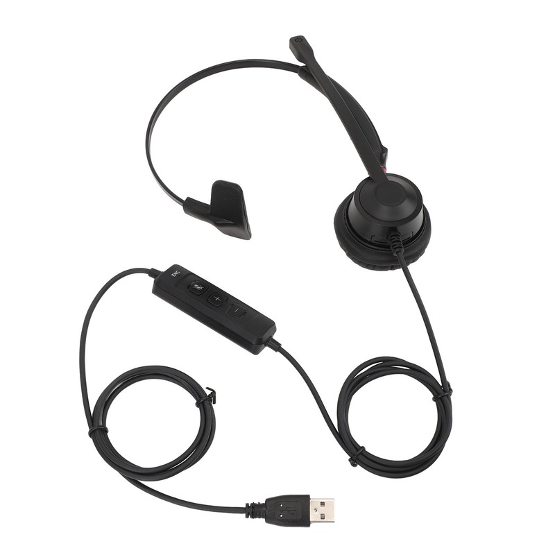 Telephone Headset Noise Canceling Comfortable Versatile Single Ear PC Headphone