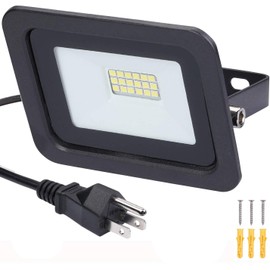 Ultra-Thin 20W IP68 Waterproof Outdoor LED Flood Lighting with Plug for Garden Wall Washer Lamp