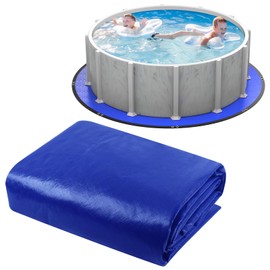 TIXANF 18FT Round Pool Ground Cloths, 185g/㎡ Density Heavy Duty Pool Liner Pad, Anti-Aging Puncture Resistant Pool Ground Mat, Waterproof Pool Liner Protector Tarp for Above Ground Swimming Pools