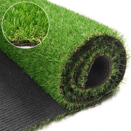 Weidear Artificial Turf Grass 4 ft x 12 ft, Realistic Fake Grass Rug with Drainage Holes, 20MM Indoor Outdoor Lawn Grass Landscape for Backyard Patio, Synthetic Grass Mat for Dogs Pets, Customized