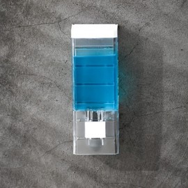 Hotel Wall-Mounted Hand Wash and Shampoo Dispenser Bottle for Bathroom Transparent