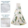 Dekifnhg Green Leaves Hanging Kitchen Towel with Loop 2 Pack