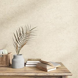 VEELIKE Beige Concrete Wallpaper Peel and Stick Textured Limewash Wallpaper for Bedroom Bathroom 15.7''x118'' Self Adhesive Sandstone Wall Paper Removable Beige Contact Paper for Walls Countertops