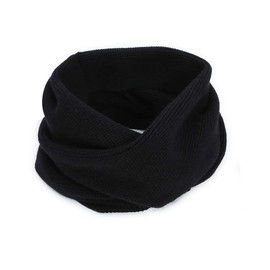 ANMIDA 100% Cotton Neck Warmer, Knit Scarf, Cotton, Fashionable, Autumn, Winter, Unisex, Fashionable, Black, Free size