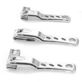 QICAITU 3 Pcs Nail Clippers with 360-Degree Rotating Head - Stainless Steel Fingernails and Toenails Cutter（2 Lagre and 1 Small）