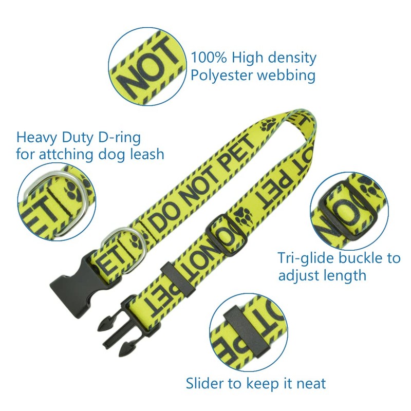DWOOFG Dog Collar for DO NOT PET, Sturdy Durable with