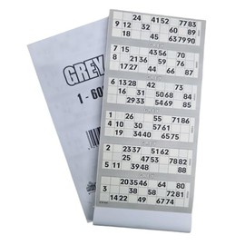 Bingosupermarket Bingo Tickets 600 Pad 6 To a Sheet 1-90 Perforated (Grey)