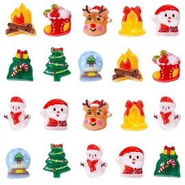 Nail Charms Glitter Christmas 20pcs Nail Art Christmas Charms Nails, Winter Decoration Nail Design Accessories