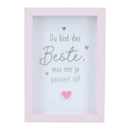 Depesche 11625-044 Photo Frame with Compliment, Small Decorative Frame with Pretty Saying, Approx. 8.4 x 5.8 x 1.9 cm, Ideal as a Gift or a Little Present