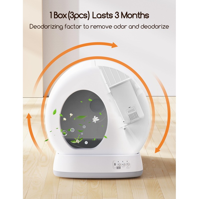 MeoWant Pet Odor Eliminator, Automatic Cat Litter Box Odor Deodorant