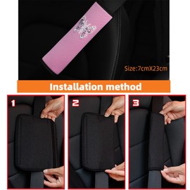 CGEAMDY 2 Stücke Universal Sicherheitsgurt Pads, Auto-Sicherheitsgurt Schulterpolster Für Frauen, Sicherheitsgurt Abdeckung Für Frauen Schmetterling Drucken Weiche Auto Pad Abdeckung(Rosa)