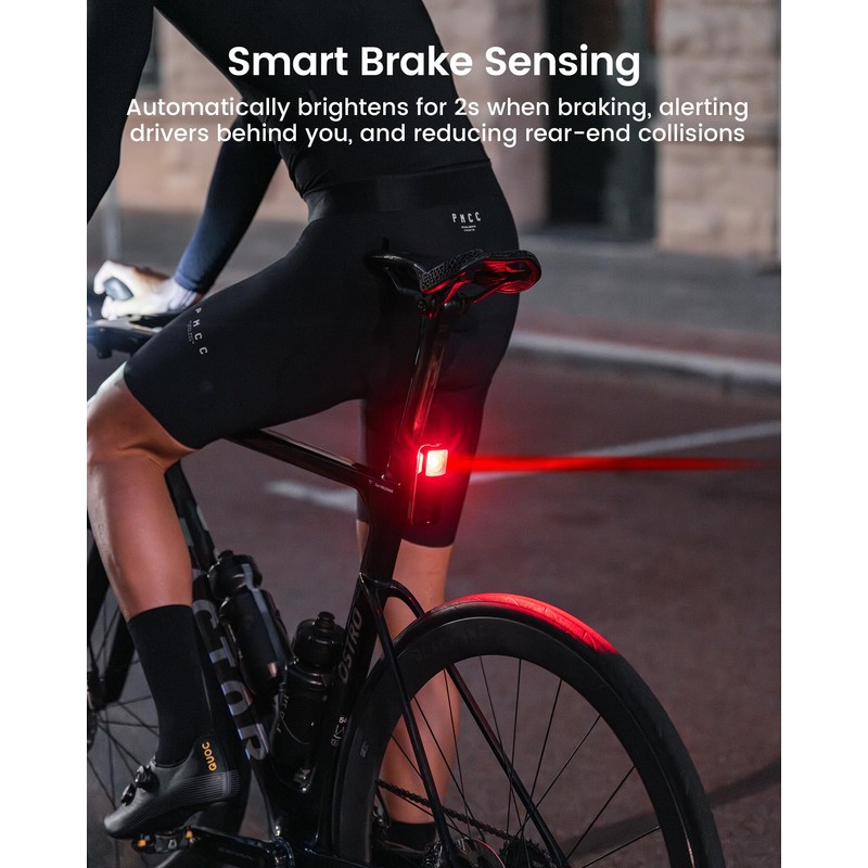 RAVEMEN NT201 Bike Radar Tail Light, 80-Lumen Bright Wide-Angle Bicycle