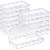 Gebildet 12pcs Small Clear Rectangular Plastic Bead Storage Containers Box