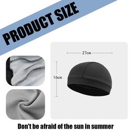 Cycling Hat Under Helmet, Pack of 3, Moisture-ableting, Breathable Inner Lining, Skull Hat for Men, Women, Jogging, Skiing, Motorcycle, Running Hat, Summer, One Size