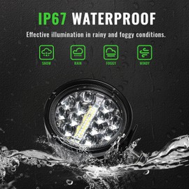 XATVXUTV A-Pillar LED Pod Lights for Honda Pioneer 520 2021-2025/500 2015-2023 Accessories, Heat Dissipation Waterproof Front Driving Auxiliary Lights,LED Spot Work Light Brighter Plug & Play (2PCS)