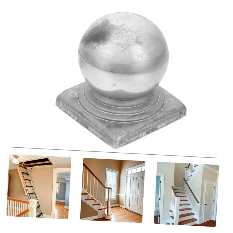 LALAFINA 4pcs Ball Shape Newel Post Caps Decorative Fence Post