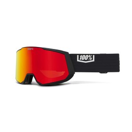 100% SNOWCRAFT XL HiPER Premium Protective Goggles (Black/Red - Mirror Red Lens)