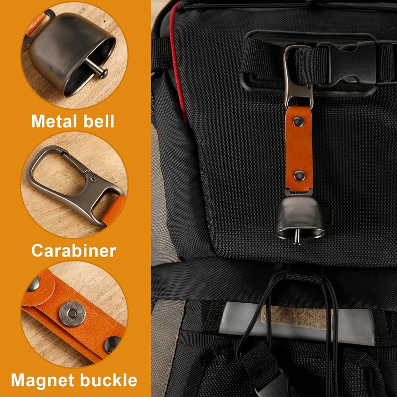 Bear Bell and Whistle, Magnetic silencer leather bear bell and