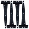 T-Hinge Black, Shed Door Hinge, Gate Hinge, Rustproof Powder Coating,Metal