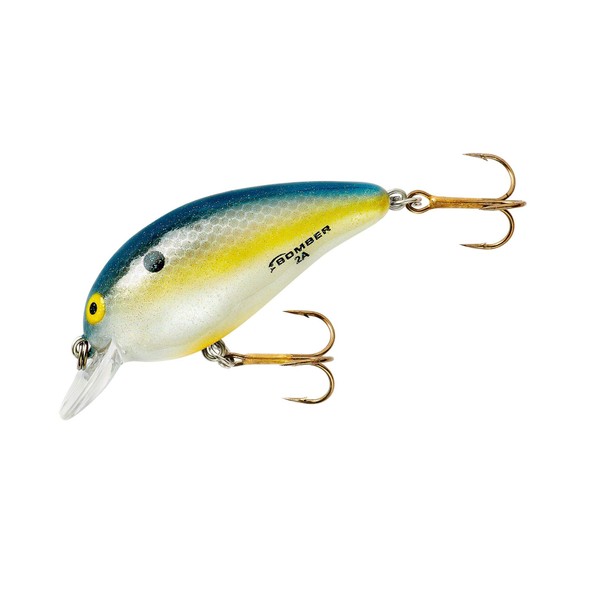 Bomber Lures Model A Crankbait Fishing Lure, Freshwater Fishing Gear and Accessories, 2 1/8 ", 5/16 oz, Foxy Shad