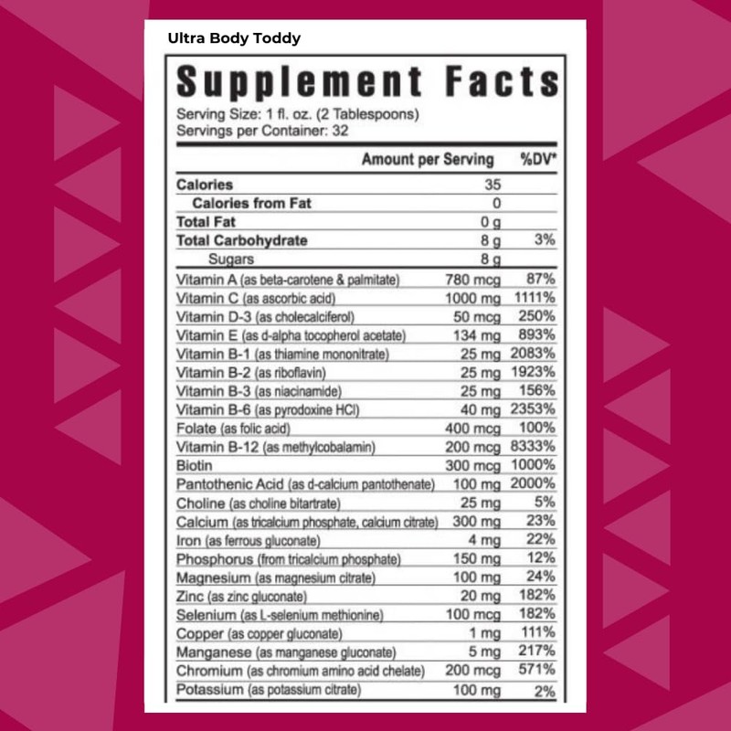 Youngevity Ultra Body Toddy - 100+ Nutrient Mega Multi-Vitamin Mineral