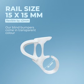 Window Blind Bumper Pack of 4 – Silence Banging Roller Blinds During Windy Days with Ultra-Quiet Bumpers (15mm x 15mm)
