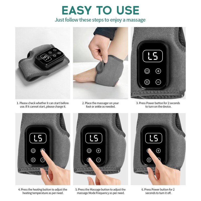 Bosmsd Foot Massager, Triple Method Massager - Electric Foot and