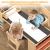 SFDOU Espresso Surface 50.4inx 24in Kids Craft Table with 6