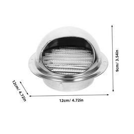Operitacx Hood made of stainless steel ventilation cover, bleed in harmony, external ventilation outdoors, heat stove, outdoor outlet cover, wall outlet cover, stainless steel 304 silver
