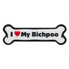 Refrigerator Magnet - Dog Bone - I Love My Bichpoo