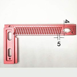 CarAngels Woodworking Ruler Gauge T-Shaped Cage Right Angle Ruler Injury Tool Aluminum (T-200)