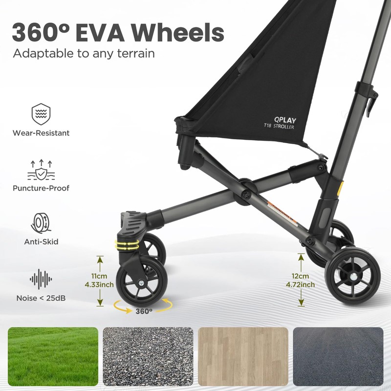 QPlay Ultra Lightweight Travel Stroller for Baby Aged 6-36 Months,