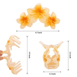 Amariver Hair Clips for Women 4Pcs Flower Claw Clips Cute Hair Claws Flower HairClip for Thick Thin Hair Strong Hold HairClaws Summer Accessories for Women Girls