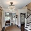 CVKASH 5 -Lights Crystal Round Chandelier Antique Modern Black Semi