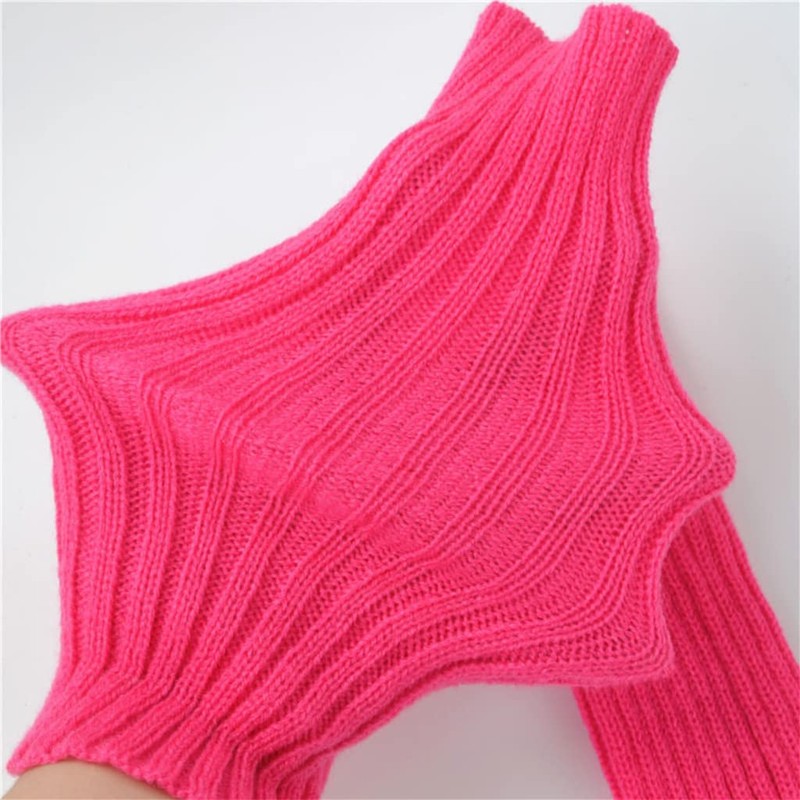 shunxinersty Knit Sleeve Knit Arm Sleeve Thumb Hole Glove Winter