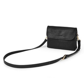 CHOLISS Women's Small Crossbody Bag, Vegan Leather Cell Phone Purse with Adjustable Strap handbag woman crossbody bag - Color: Classic Black