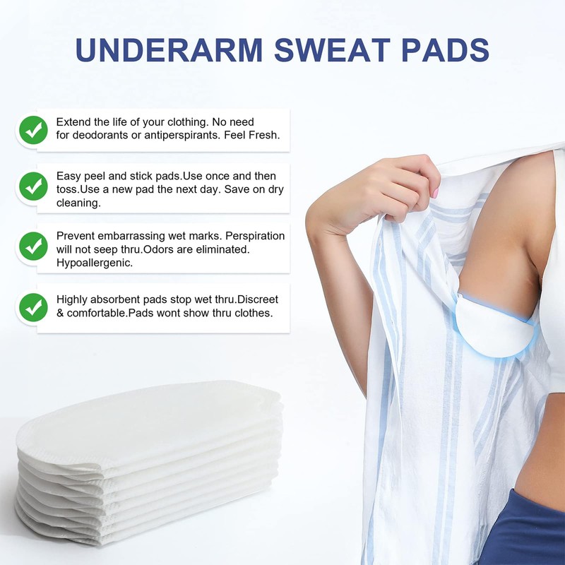 Armpit Sweat Pads,Aoeoun Underarm Sweat Pads for Women and Men