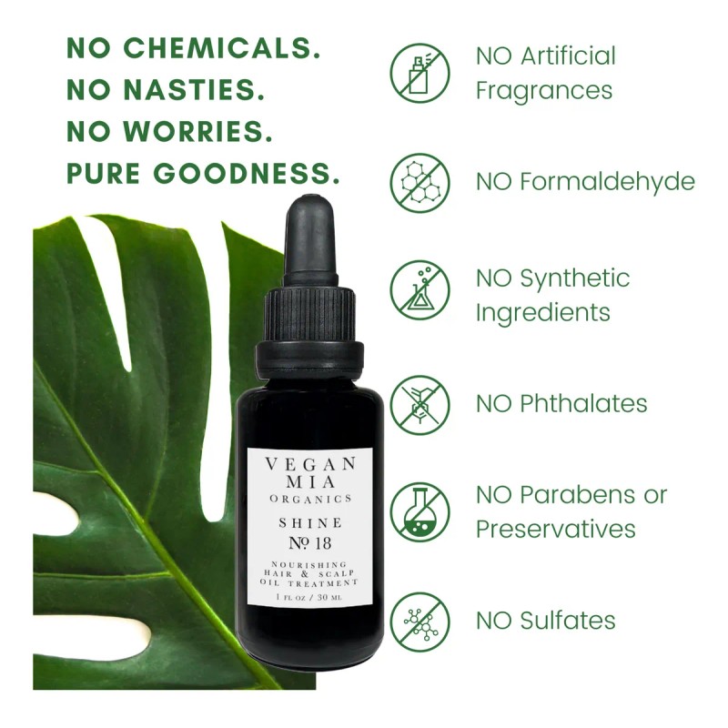 Tratamiento De Aceite Capilar Vegan Mia Usda Organic Con Ric
