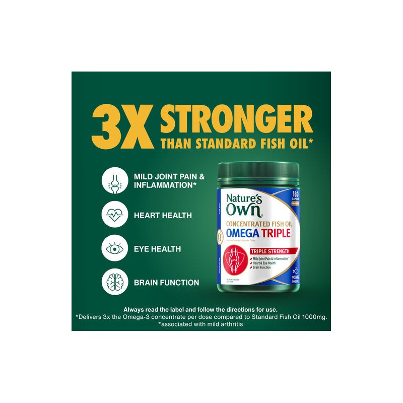 Nature's Own Natures Own Concentrated Fish Oil Omega Triple 180
