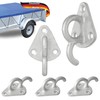 TRAILERKRAFT® PlusPro Three-Hole Tarpaulin Hooks, Net Hooks for Trailer Tarpaulin,